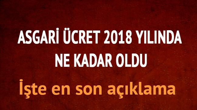 Asgari cret son durum ne kadar olacak" Asgari cret 2018 son dakika zam oran nedir