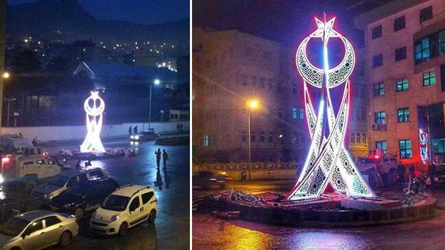 Hakkari'ye ay yldzl aydnlatma sistemi