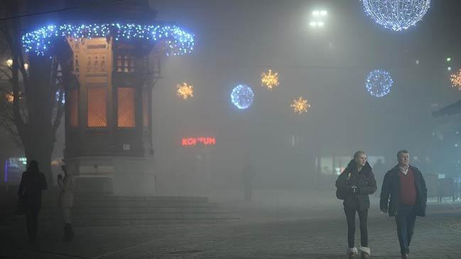 Saraybosna'da hava kirlilii normal seviyenin  kat stnde