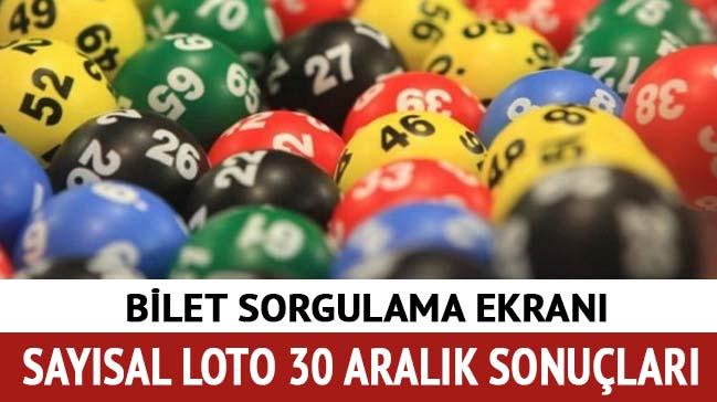 Saysal Loto 30 Aralk 2017 ekili sonular duyuruldu