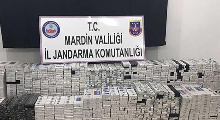 Mardinde 8 bin 790 paket kaak sigara ele geirildi