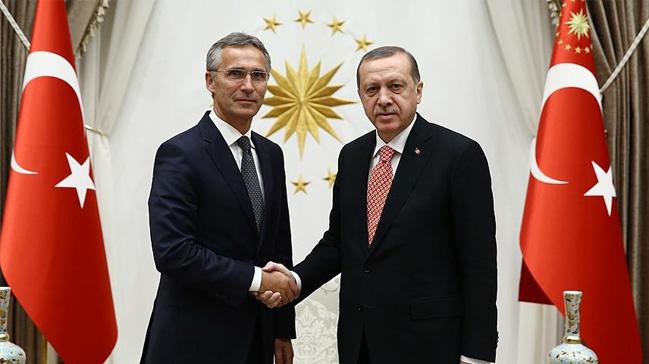 Cumhurbakan Erdoan, Stoltenberg ile Suriye'yi grt