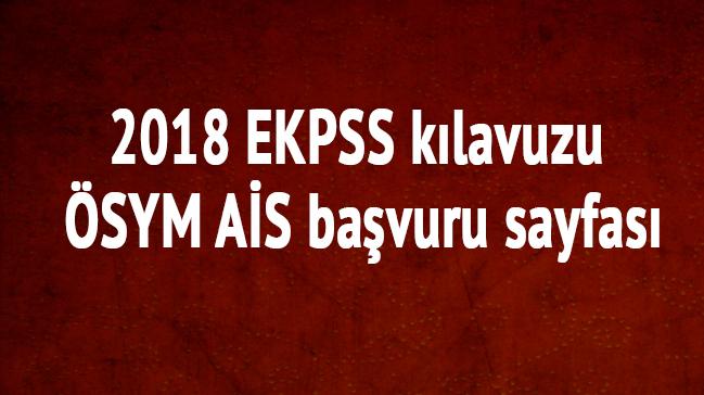 2018 EKPSS klavuzu SYM AS bavuru sayfas