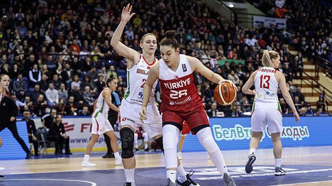 A Milli Kadn Basketbol Takm, deplasmanda Belarus'u 64-54 yendi