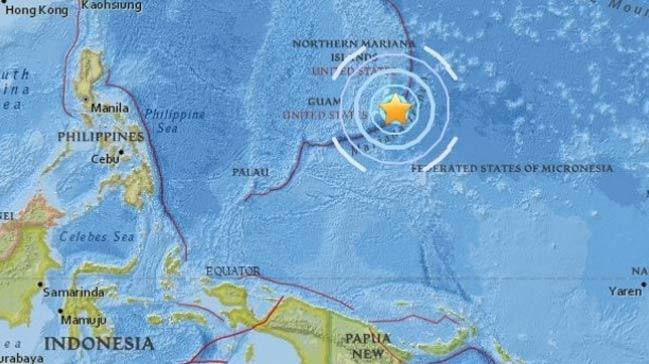 ABD'nin Guam Adas yaknlarnda 6.0 byklnde deprem