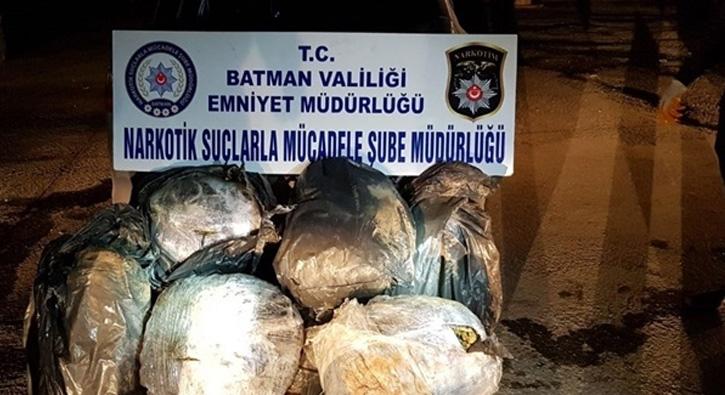 Batman'da bir arata 105 kilo 350 gram uyuturucu ele geirildi