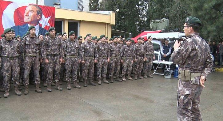 zel harekat polisleri Afrin'e dualarla uurland