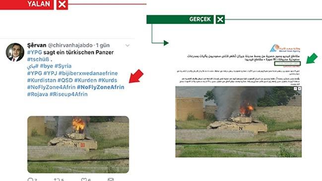 Terr rgt PYD/PKK destekileri Afrin yalanlarnda yine montaj yapt