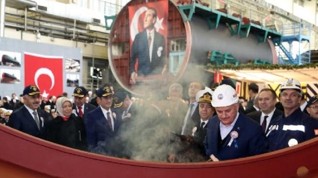 TCG Muratreis denizaltsnn ilk kaynak treni gerekletirildi