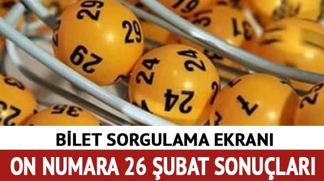 26 ubat On Numara sonular akland!