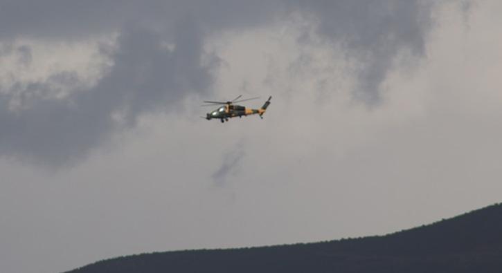 Afrin'deki terr mevzileri ATAK helikopterlerince vuruldu