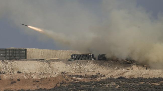 Afrin'deki terr hedefleri obs  toplaryla vuruluyor      