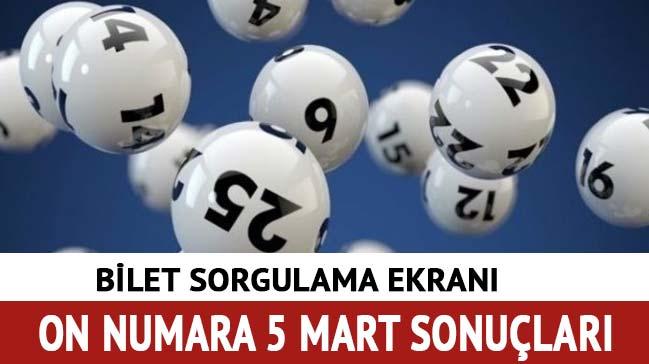 On Numara 5 Mart sonular akland!