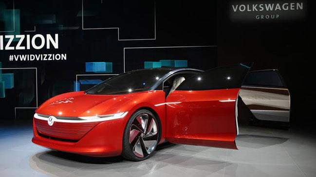 Volkswagen Vizzion All-Electric konsepti gelecei bizlere gsteriyor