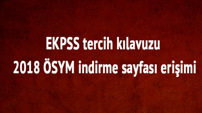 2018 yl EKPSS tercih klavuzu yaynland!