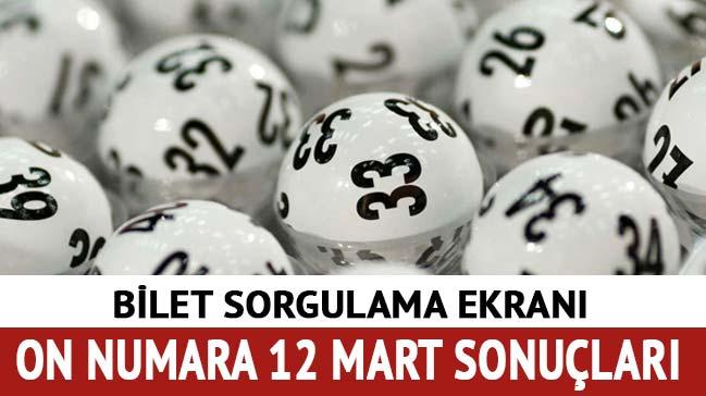 On Numara 12 Mart sonular akland!