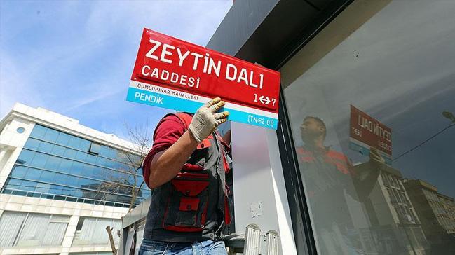 stanbul'da Zeytin Dal Caddesi tabelas asld