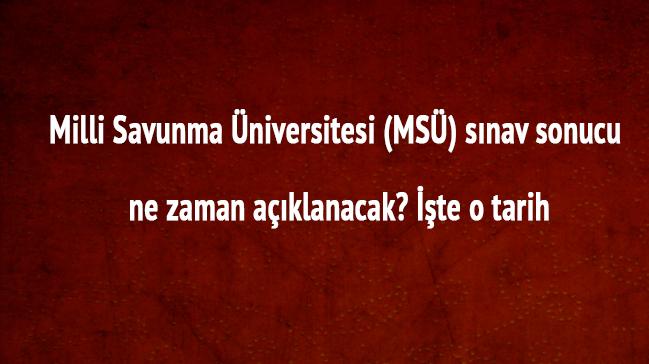 Milli Savunma niversitesi snav sonular heyecanla bekleniyor