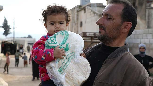 Terrden temizlenen Afrin'in Kavkabah kyne insani yardm