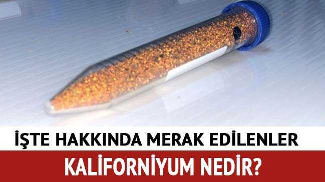 Kaliforniyum nedir" Deeri milyonlarla llen Kaliforniyum nerelerde kullanlr"