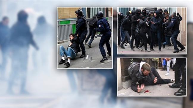 Fransa'da gstericiler ile polis att  