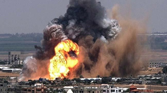 srailin, Hamasn askeri kanad Kassam Tugaylarna ait askeri bir mevziyi bombalad bildirildi
