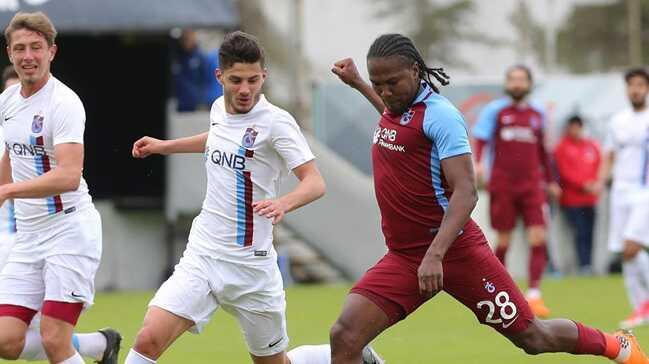 Trabzonspor, 21 ya alt takmyla yapt antrenman manda 5-2 galip geldi