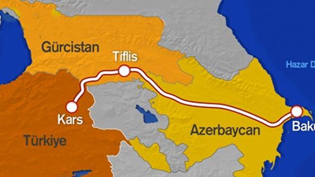 'Bak-Tiflis-Kars demiryolu Trans Hazar koridoruna ivme  kazandrd'