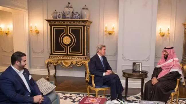 Veliaht Prens Muhammed bin Selman, John Kerry ile bir araya geldi