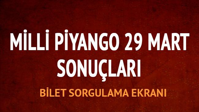 Milli Piyango 29 Mart sonular akland!