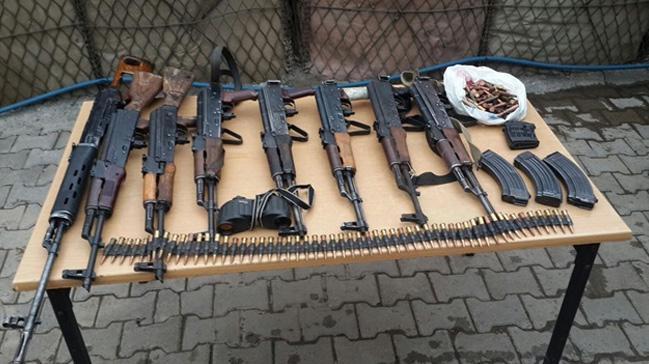 rnak'ta terristlere ait silahlar ele geirildi