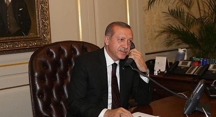 Cumhurbakan Erdoan mevkidalaryla telefonda grt 