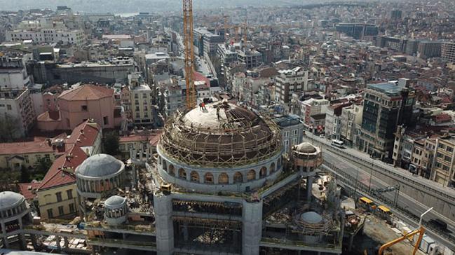 Taksim Camii'nin kaba inaatnn yzde 85'i tamamland