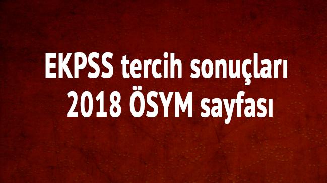 EKPSS sonular 2018 SYM sayfas