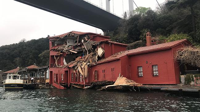 stanbul'da geminin hasar verdii Hekimba Salih Efendi Yals byle grntlendi  