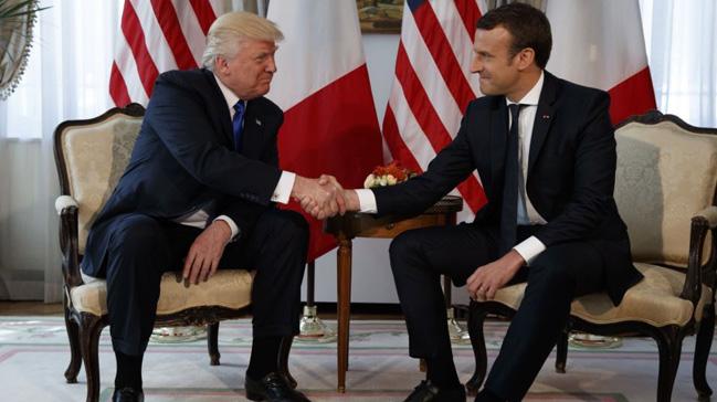 Macron, Trump ile Suriye'yi grt