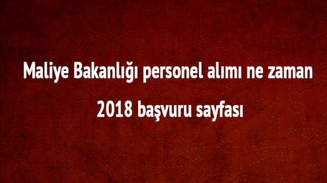 Maliye Bakanl personel alm ne zaman 2018-bavuru sayfas