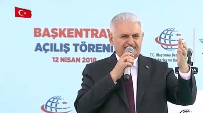Babakan Binali Yldrm: Bakentray yarm milyondan fazla Ankaral'ya hizmet edecek