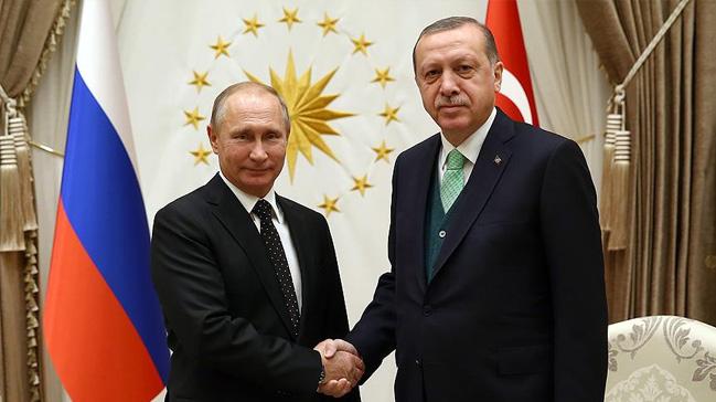 Cumhurbakan Erdoan, Putin ile grt