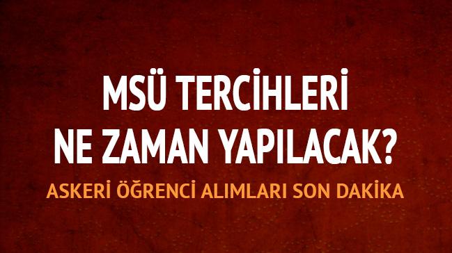 MS tercihleri ne zaman yaplacak"