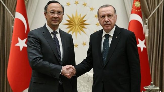 Cumhurbakan Erdoan Kazakistan Dileri Bakan'n kabul etti