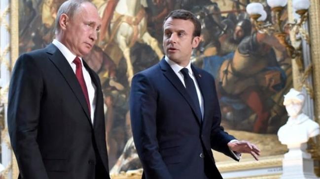 Putin'den Macron'a: Suriye saldrsyla uluslararas hukuk bariz ekilde ihlal edildi