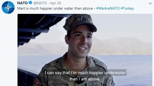 NATO'nun Twitter hesabndan Trkiye paylam