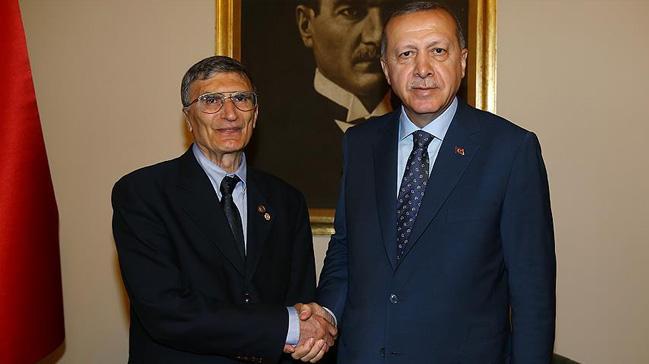 Cumhurbakan Erdoan, Aziz Sancar' kabul etti