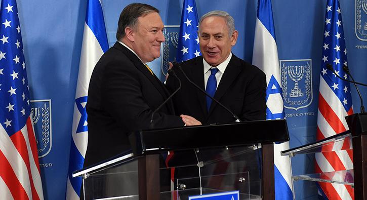 ABD Dileri Bakan Pompeo, srail Babakan Netanyahu ile bir araya geldi      