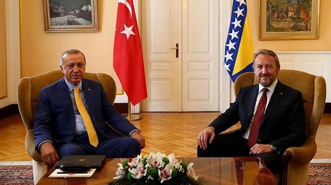 Cumhurbakan Erdoan, zzetbegovic ile bir araya geldi