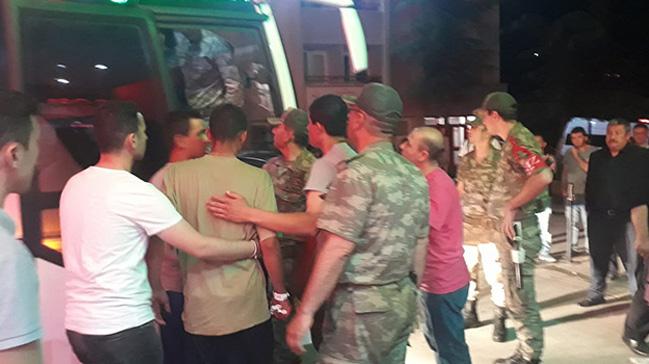 Amasya 15'inci Piyade Tugaynda askerler hastaneye kaldrld