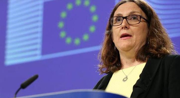 AB Komisyonu Ticaretten Sorumlu yesi Malmstrm: ABD burada tehlikeli bir oyun oynuyor