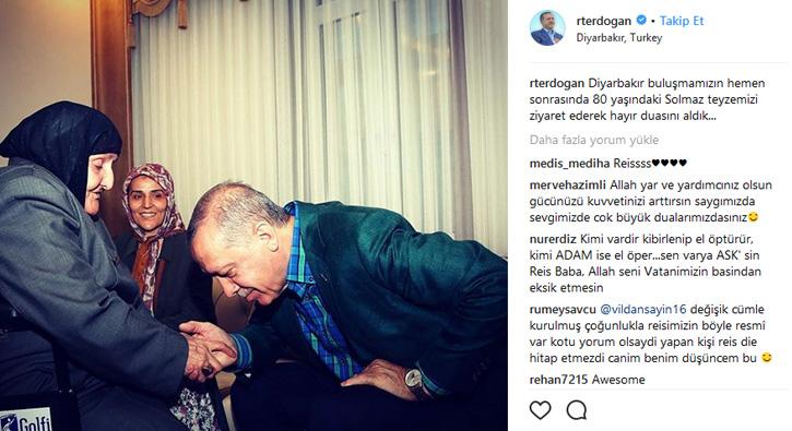 Cumhurbakan Erdoan'dan 'Solmaz Teyze' paylam