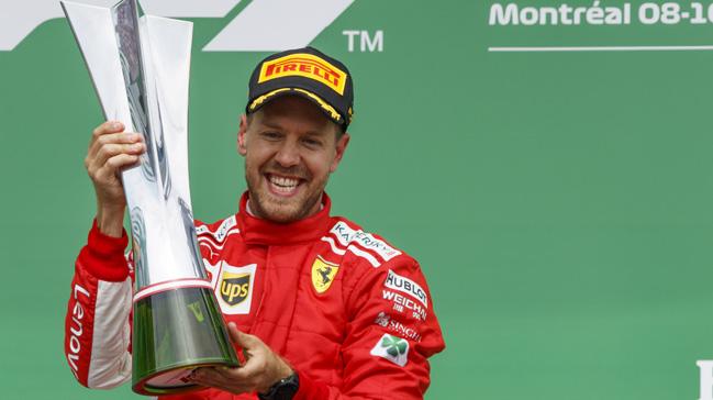 Kanada Grand Prix'ini kazanan Sebastian Vettel, pilotlar klasmannda liderlie ykseldi